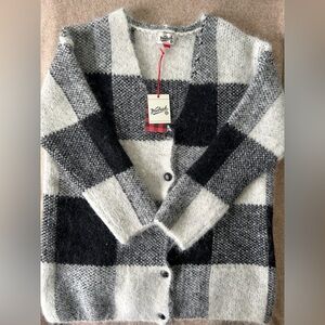 NWT Woolrich x Target Relaxed Buffalo Check Mohair Cardigan, XXL